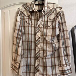 Roper Multicolor Striped/plaid  Shirt Pearl snap buttons